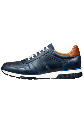 Blauer Positano-Sneaker aus glattem Leder