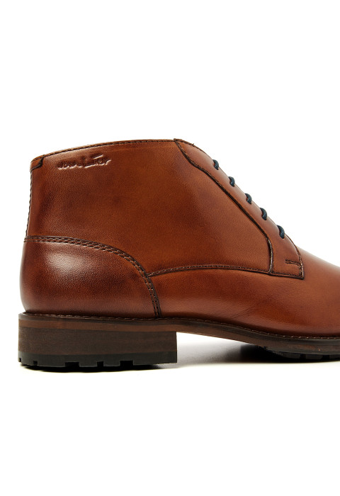 Cognacfarbener Gladleren Montana-Stiefel