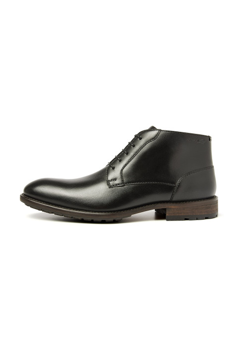 Schwarzer Montana-Stiefel aus Glattleder