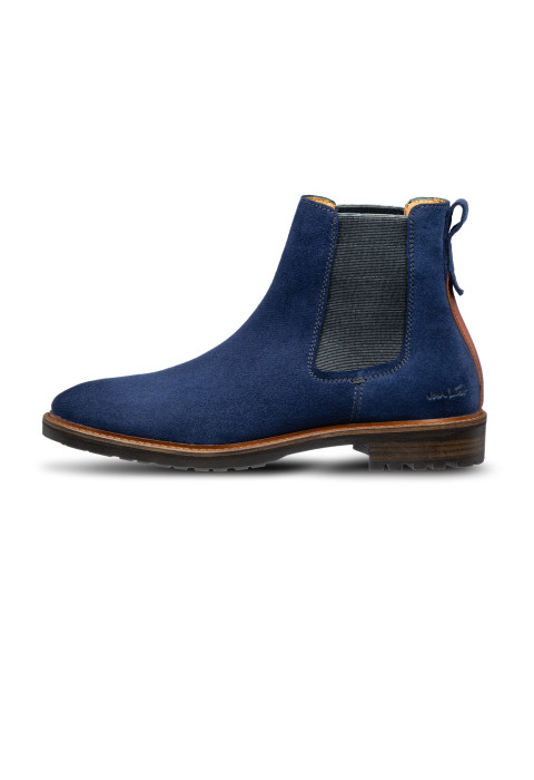 Rigi Chelseastiefel aus blauem Wildleder