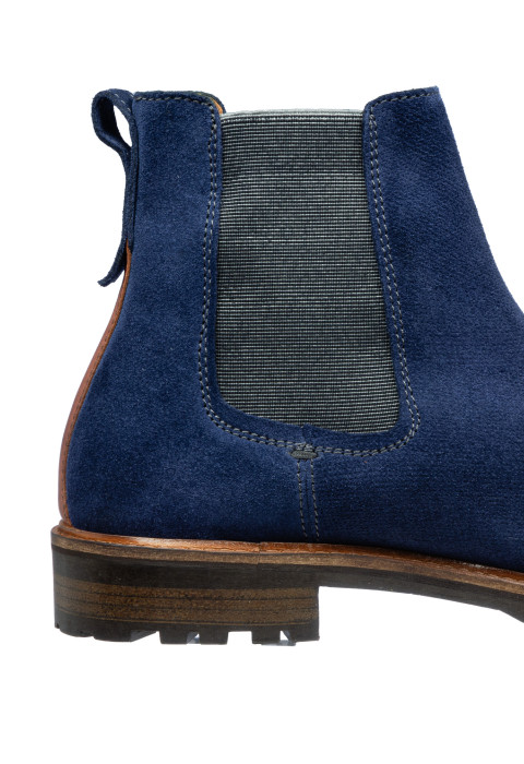 Rigi Chelseastiefel aus blauem Wildleder