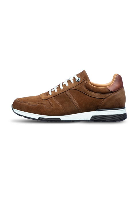 Positano Turnschuh aus cognacfarbenem Wildleder