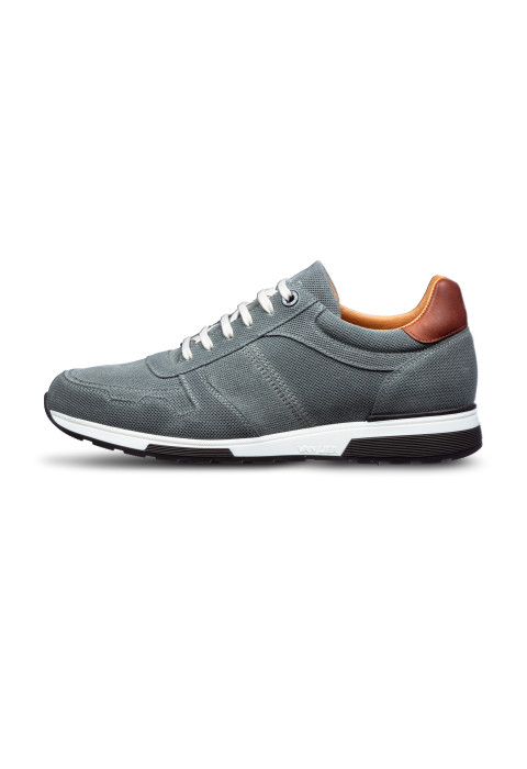 Trainer Positano aus grau-blauem Wildleder