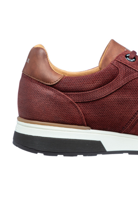 Bordoroter Positano-Sneaker aus Wildleder