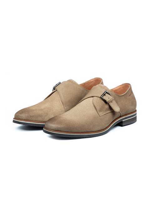 Amalfi-Schnallenschuh aus Wildleder in Taupe