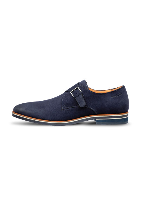 Amalfi-Schnallenschuh aus blauem Wildleder