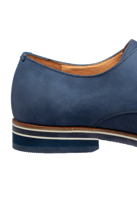 Blauer Amalfi-Schnallenschuh aus Glattleder