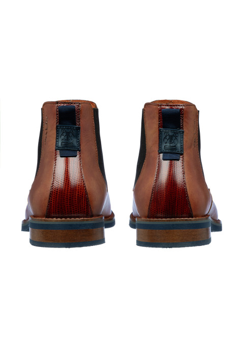 Amalfi Chelsea-Stiefel aus hellcognacfarbenem Glattleder