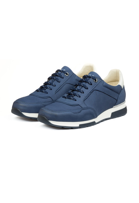 Blauer Positano-Sneaker aus Nubukleder