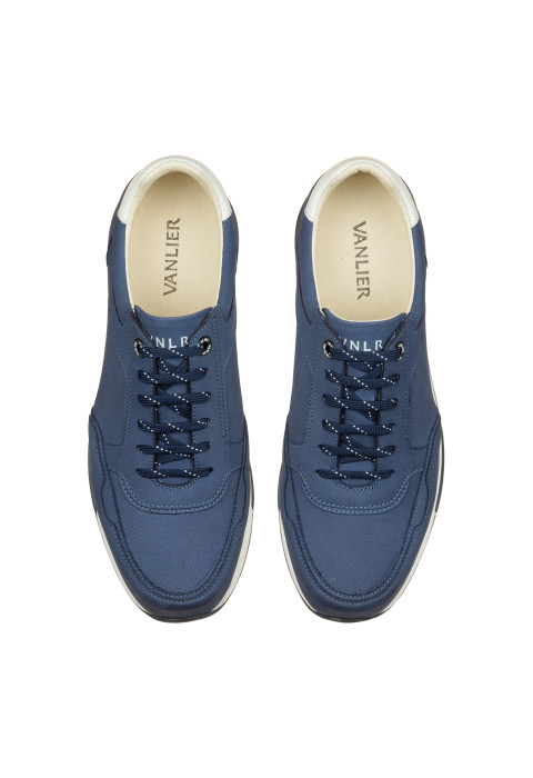 Blauer Positano-Sneaker aus Nubukleder