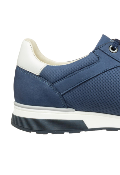 Blauer Positano-Sneaker aus Nubukleder